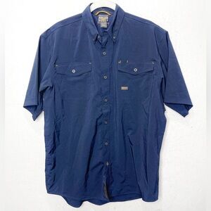 Ariat Rebar VentTek Durastretch Short Sleeve Button Down Work Shirt Size Medium